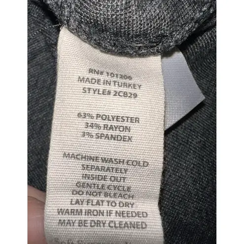 Soft Surroundings Mad About Plaid Tunic Size L Gray Buffalo Flannel Roll Tab Top