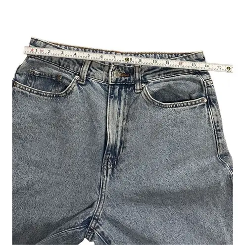 H&M & Demin Loose Mom Jeans Ultra High Rise ankle length sz 6 80s retro Blue