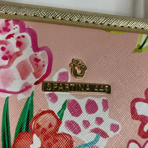 Spartina 449 | Pink Flamingo Print Genuine Leather Shoulder Bag Purse Tropical