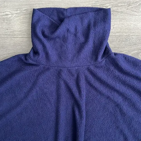 Aerie NWT  Snowed In Fleece Mock Neck Sweater Navy Women's XL Cinch Waist Cozy