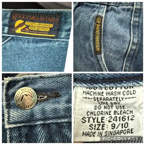 Rockies Vintage Western High Waist Bareback Pleated Denim Jeans 9/10 (26 x 34.5) Blue