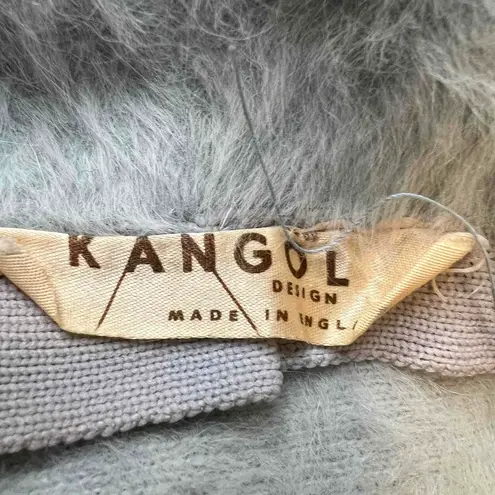 Kangol Bucket Hat Womens Light Blue Vintage Angora Furgora Ribbon Band Buckle