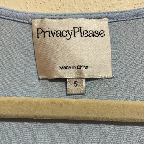 Privacy Please Revolve Lomax Light Blue Button Front Midi Tank Dress Size Small