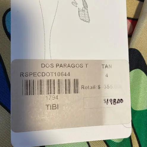 Tibi Dos Paragos Silk Mini Shift Dress size 4