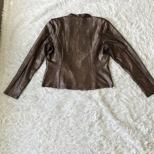City Chic Shining Light Women’s long sleeve Jacket bronze size Small