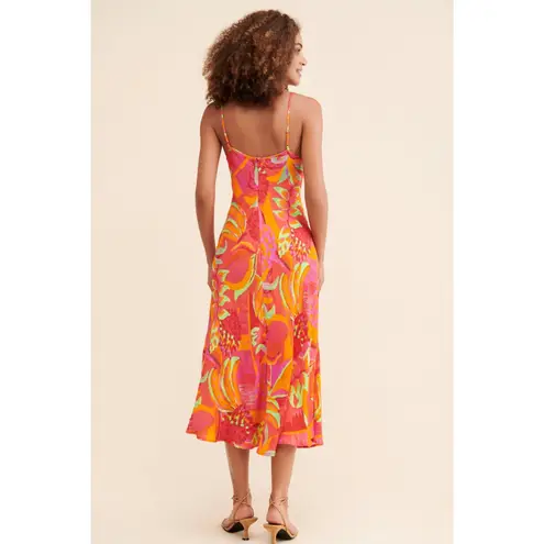 Farm Rio NEW  Tropical Print Midi Maxi Dress Cutout Sleeveless Size Small $225