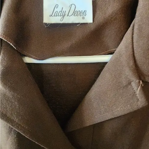 Vtg lady devon brown jacket size womens large