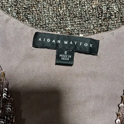 Aidan Mattox Halter Beaded Cocktail Dress Size 6