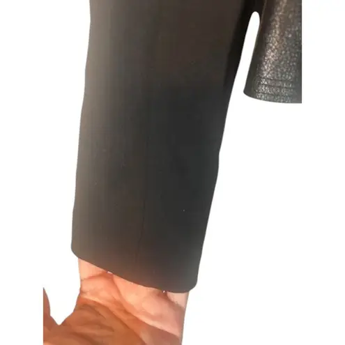 Ella Moss Black Faux Suede Leather Faux Fur Lined Zip Bomber Jacket Women Sz S