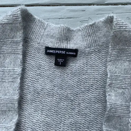 James Perse Grey Cashmere Cardigan Soft Lightweight Sweater Bohemian Boho