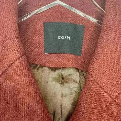 Joseph Diagonal Wool Dove Coat in Raisin Size 38 Medium 6 US