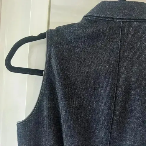 146 Ralph Lauren Black Label Denim Full Zip Collar Dress Size 4 Blue