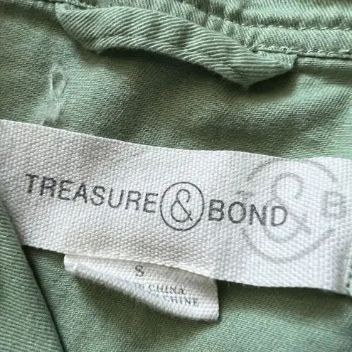 Treasure & Bond Jacket Womens Small Cotton Green