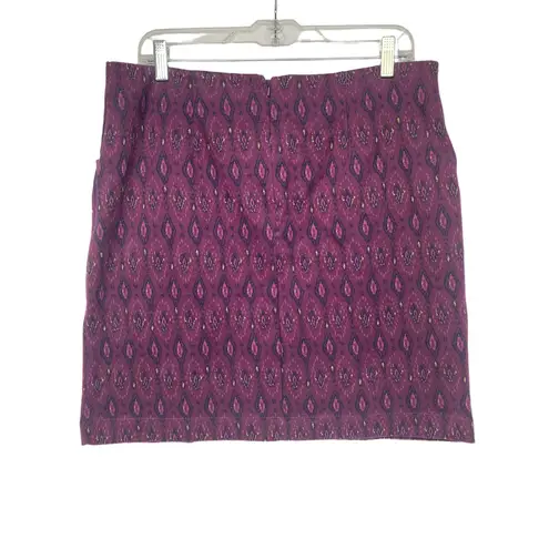 Fat Face Jennie Ikat Purple Patterned Mini Skirt 10