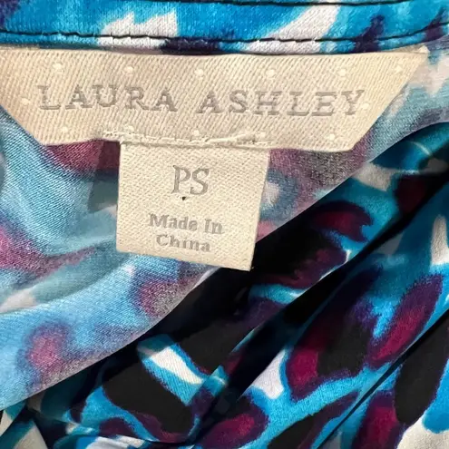 Laura Ashley Women's Colorful 3/4 Sleeve Cowl Neck Stretch Blouse Top Size PS