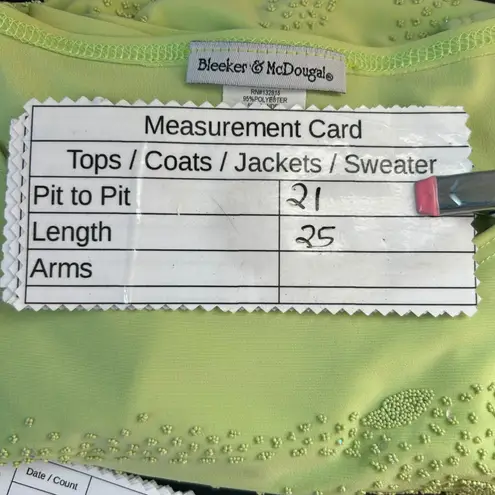 Vintage Womens Blouse Size XL Lime Green Stretchy Knit Sparkle Bling USA Made