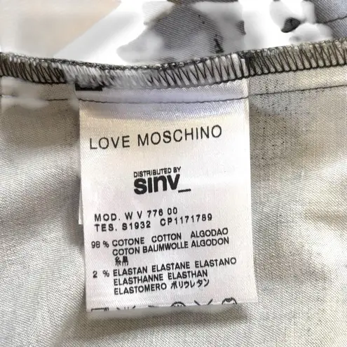 Love moschino Black Olive Gray Abstract Bodycon Dress - Size 12