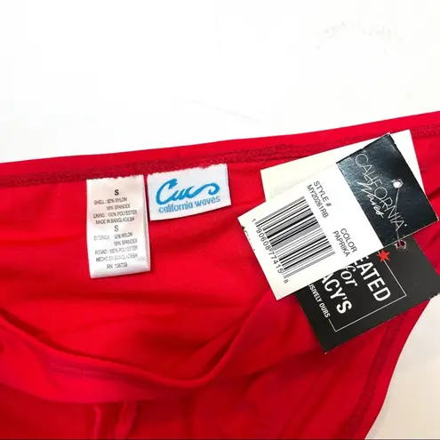 California Waves red strappy bikini swim bottom