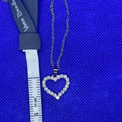 New sparkly open heart necklace silver chain beautiful Valentines Day gift
