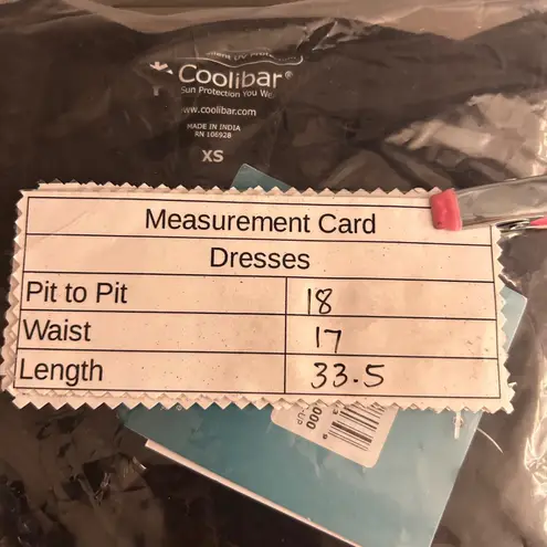 Coolibar Womens Dress Size XS UPF 50 Peasant Summer Boho Travel Sea Sustainable Black