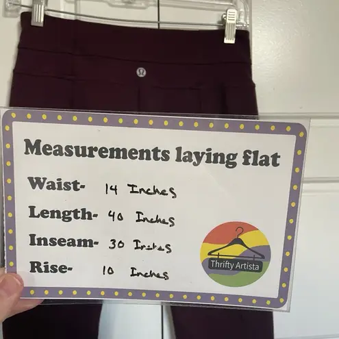 Lululemon  Align Leggings Burgundy High Rise Full Length Athleisure Women Size 4