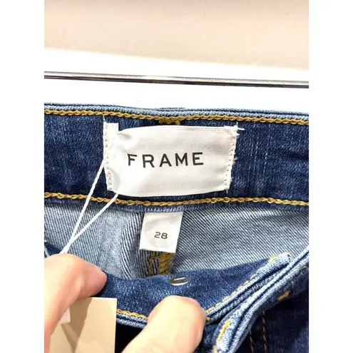 Frame The Reboot High Rise Crop Jeans Medium Wash Femma Blue Womens Size 28