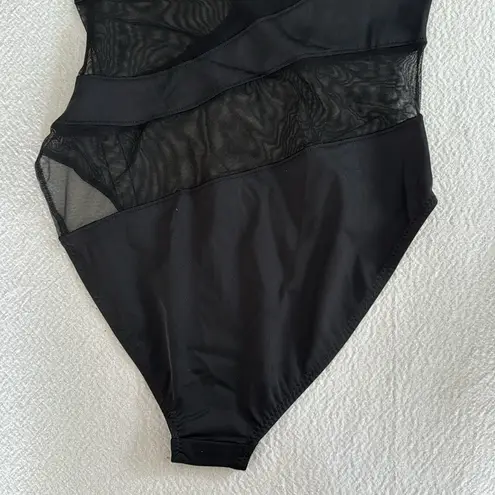 Norma Kamali Normal Kamali Snake Mesh One shoulder Swimsuit, size Large, $265