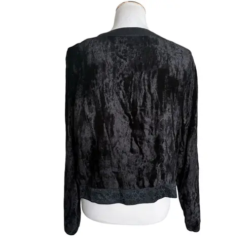 White Stag White‎ Stag Black Velvet Embroidered Button Down Top Size M 8/10 Whimsigoth NEW