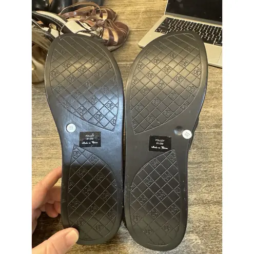 DONALD J PLINER Folley Black Crepe Elastic Sandals Size 8.5