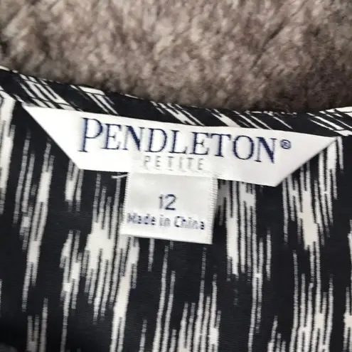 Pendleton 100% silk button down sleeveless blouse