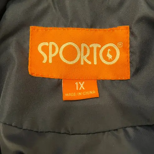 Sporto Vintage Puffer Vest Jacket Zip Snap Pockets Plus Size 1X Layers