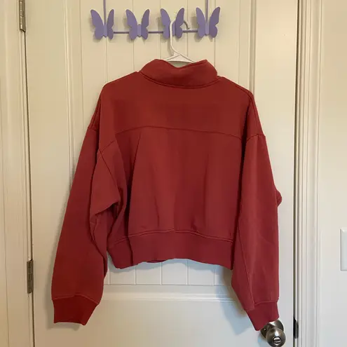 A New Day NWOT  women’s dark‎ mauve pink cropped long sleeve zip collar jacket XL