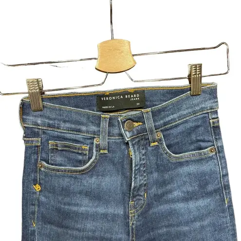 Veronica Beard Carly High Waist Kick Flare Jeans Bright Blue Size 24