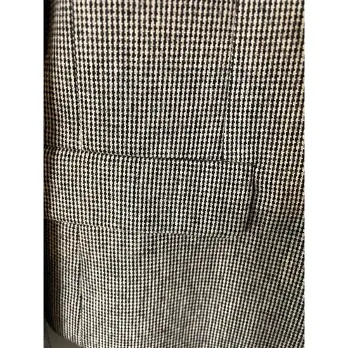 Evan Picone Evan-Picone Women's Black White Houndstooth Tweed Blazer Jacket M Work wear City