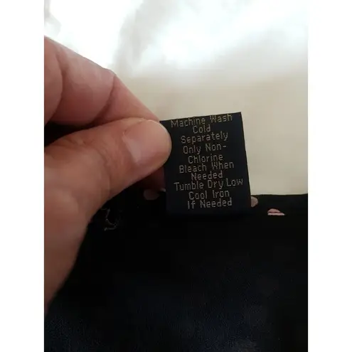 Laura Scott Dress Womens Sz 12 Polka Dots Rockabilly Pink Black Tied Midi Retro