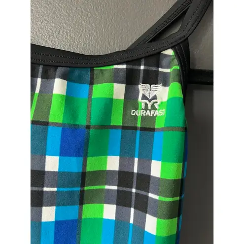 TYR Durafast Green Plaid Swimwear size 32