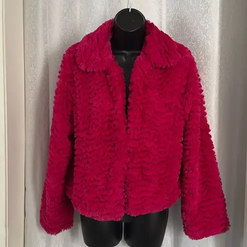 FEVER FAUX FUR JACKET SZ: S Pink