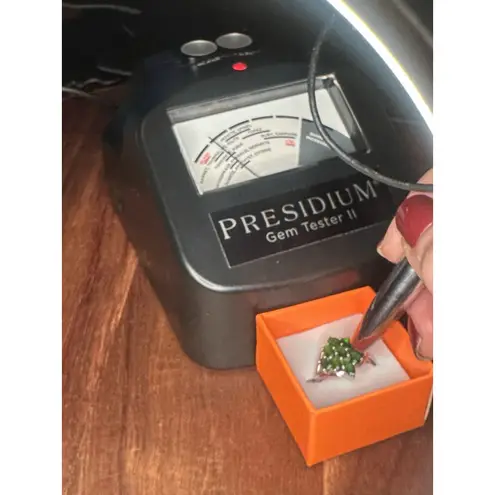 Sterling Silver Chrome Diopside Ring Marked AIRA Size 7