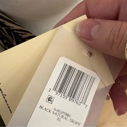 Elan Women's Halter Neck Cover-Up Maxi Dress Tropical Print Size XL NWT