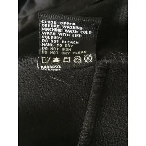 Blanc Noir Zip Front Hooded Active Utility Jacket Windbreaker Black Size Medium