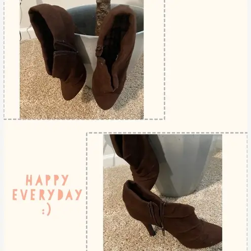 Charlotte Russe  Brown Suede Heels Size 6.5