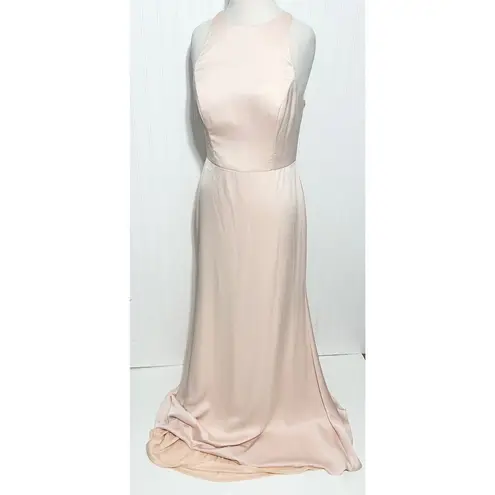 Hayley Paige Occasions 52003 Bridesmaids Gown Dress Sleeveless Pink Size 10