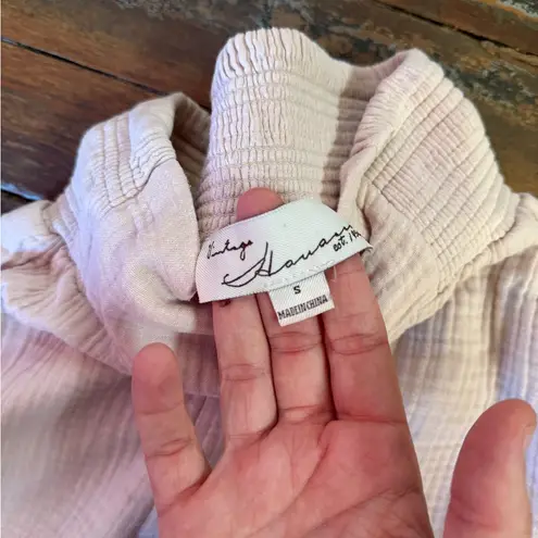 Vintage Havana Cream Wide Leg 100% Cotton Gauze Pants ~ Size Small 💚🍄