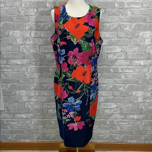 Eliza J Floral Print Sleeveless Scuba
Sheath Dress