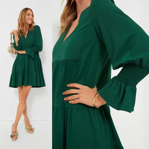 Pomander Place Kenzo Hunter Green Crepe Dress