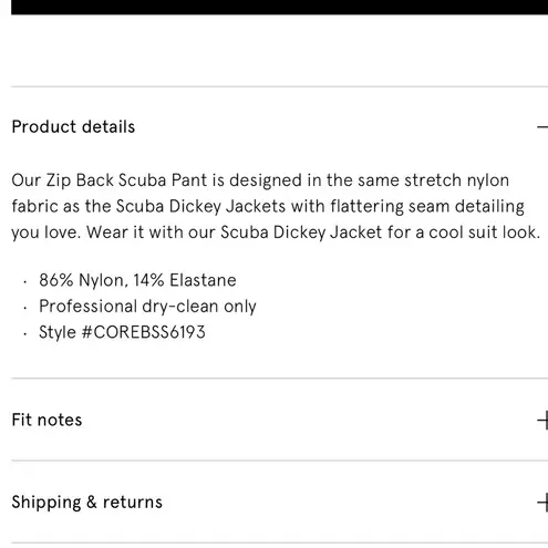 Veronica Beard Zip Back Scuba Pant Black Size 6