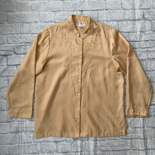 Carole Hochman New York women L pull-on pants and Longsleeve pajama set gold