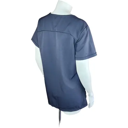 Dickies Women's Medium Short Sleeve Scrub Top Dark Gray Pockets, Round Neckline