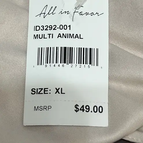 All in Favor Simone Floral Wrap Front Minidress in Multi Animal Peach Women XL - Image 9