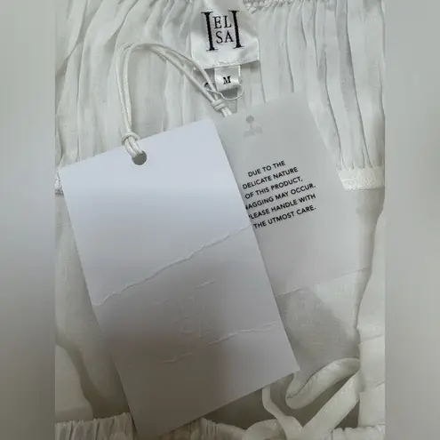 Helsa Voile Faire Ivory Mini Dress size Medium NEW $228 Revolve